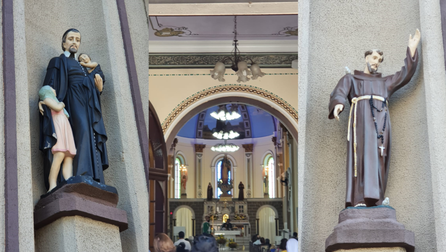 Igreja construída pelos Freis Capuchinhos procedentes de Veneza, que aqui chegaram em 1920. Os sinos vieram da Itália em 1952. A paróquia é famosa pela "benção dos carros".