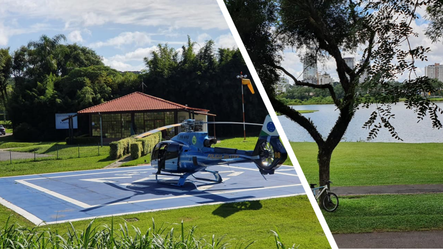 Parque Barigui e passeio panorâmico de helicóptero.